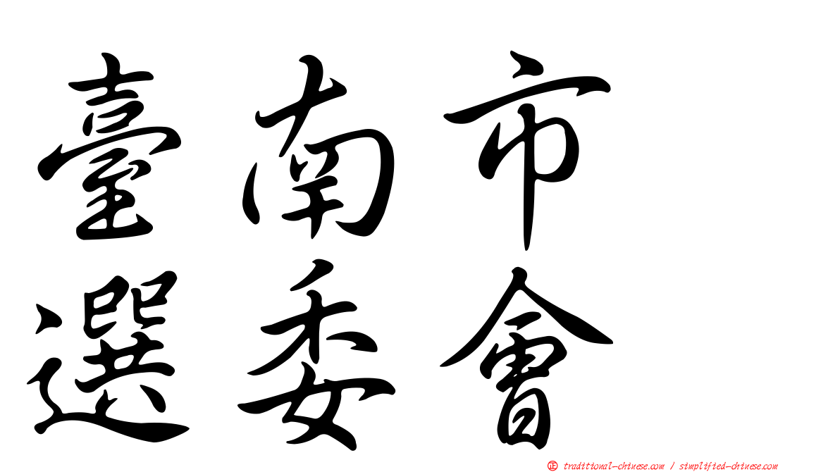 臺南市　選委會